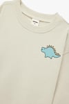 Koton Erkek Bebek Uzun Kollu Bisiklet Yaka Dinozor Baskılı Pamuklu Şardonlu Sweatshirt