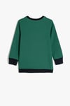 Koton Erkek Çocuk Baskılı Uzun Kollu Bisiklet Yaka Sweatshirt