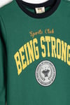 Koton Erkek Çocuk Baskılı Uzun Kollu Bisiklet Yaka Sweatshirt