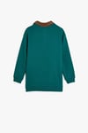 Koton Erkek Çocuk Gömlek Yaka Sweatshirt Baskı Detaylı Uzun Kollu