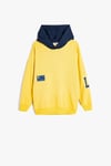 Koton Erkek Çocuk Kapşonlu Sweatshirt Baskı Detaylı Renk Bloklu Uzun Kollu