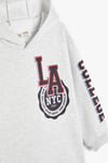 Koton Erkek Çocuk Kapşonlu Sweatshirt Los Angeles Baskılı Uzun Kollu