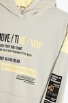 Koton Erkek Çocuk Kapşonlu Sweatshirt Slogan Temalı Baskılı Uzun Kollu
