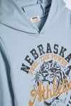 Koton Erkek Çocuk Kapşonlu Sweatshirt Uzun Kollu Slogan Baskılı Kaplan Detaylı
