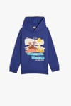 Koton Erkek Çocuk Kapşonlu Sweatshirt Uzun Kollu Tropik Baskılı Şardonlu