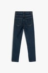 Koton Erkek Çocuk Kot Pantolon Ayarlanabilir Lastikli Pamuklu - Slim Jean