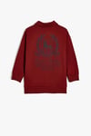 Koton Erkek Çocuk Oversize Polo Sweatshirt Uzun Kollu İşleme Detaylı Düğmeli
