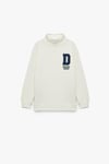 Koton Erkek Çocuk Pamuklu Dik Yaka Uzun Kollu Nakışlı Yarım Fermuarlı Sweatshirt