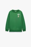 Koton Erkek Çocuk Pamuklu Uzun Kollu Bisiklet Yaka Baskılı Şardonlu Sweatshirt
