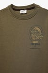 Koton Erkek Çocuk Şardonlu Uzun Kollu Bisiklet Yaka Baskılı Sweatshirt