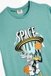 Koton Erkek Çocuk Space Jam Tişört Lisanslı Kısa Kollu Bisiklet Yaka Baskılı Pamuklu