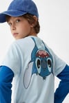 Koton Erkek Çocuk Stitch Baskılı Kısa Kollu Bisiklet Yaka Lisanslı Tişört