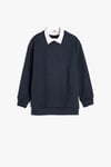 Koton Erkek Çocuk Sweatshirt Dik Yaka Yarım Fermuarlı Kolej İşlemeli