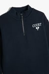 Koton Erkek Çocuk Sweatshirt Dik Yaka Yarım Fermuarlı Uzun Kollu