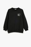 Koton Erkek Çocuk Sweatshirt Slogan Baskılı Uzun Kollu Bisiklet Yaka