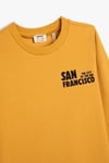 Koton Erkek Çocuk Sweatshirt Uzun Kollu Bisiklet Yaka San Francisco Baskı Detaylı