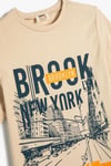 Koton Erkek Çocuk Tişört New York Baskılı Kısa Kollu Bisiklet Yaka Pamuklu