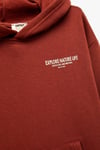 Koton Erkek Çocuk Uzun Kollu Baskılı Şardonlu Pamuklu Kapşonlu Sweatshirt