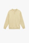 Koton Erkek Çocuk Uzun Kollu Düğme Detaylı Yuvarlak Yaka Oversize Sweatshirt