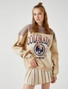 Koton Kadın Baskılı Sweatshirt Ribanalı