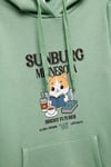 Koton Kanguru Cep Detaylı Şardonlu Kedi Baskılı Kapüşonlu Sweatshirt