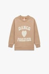 Koton Kız Bebek Baskılı Pamuklu Uzun Kollu Bisiklet Yaka Şardonlu Sweatshirt