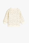 Koton Kız Bebek Çiçek Desenli Pamuklu Uzun Kollu Sweatshirt