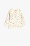 Koton Kız Bebek Çiçek Desenli Pamuklu Uzun Kollu Sweatshirt