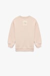 Koton Kız Bebek Şardonlu Uzun Kollu Bisiklet Yaka Nakışlı Pamuklu Sweatshirt
