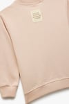 Koton Kız Bebek Şardonlu Uzun Kollu Bisiklet Yaka Nakışlı Pamuklu Sweatshirt
