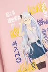 Koton Kız Çocuk Anime Baskılı Sweatshirt Şardonlu Uzun Kollu Bisiklet Yaka