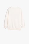 Koton Kız Çocuk Ayıcık Baskılı Sweatshirt Uzun Kollu Bisiklet Yaka Şardonlu