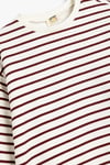Koton Kız Çocuk Basic Çizgili Sweatshirt Uzun Kollu Bisiklet Yaka Pamuklu