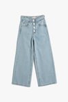 Koton Kız Çocuk Bol Paça Kot Pantolon Cep Detaylı Pamuklu - Wide Leg Jean