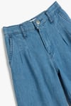 Koton Kız Çocuk Geniş Paça Kot Pantolon Cepli Pamuklu - Wide Leg Jean