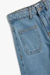 Koton Kız Çocuk İspanyol Paça Kot Pantolon Cep Detaylı Normal Bel - Flare Jean