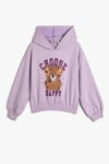 Koton Kız Çocuk Kapşonlu Sweatshirt Ayıcık Baskılı Beli ve Manşetleri Lastikli Uzun Kollu