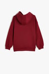 Koton Kız Çocuk Kapşonlu Sweatshirt Baskılı Uzun Kollu Üç İplik
