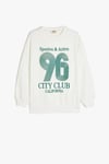 Koton Kız Çocuk Kolej Baskılı Uzun Kollu Bisiklet Yaka Sweatshirt