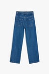 Koton Kız Çocuk Kot Pantolon Düz Paça Cepli Pamuklu- Straight Jean
