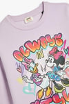 Koton Kız Çocuk Mickey Mouse ve Daisy Duck Sweatshirt Lisanslı Uzun Kollu Bisiklet Yaka Şardonlu