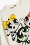 Koton Kız Çocuk Powerpuff Girls Sweatshirt Lisanslı Uzun Kollu Bisiklet Yaka Şardonlu