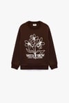 Koton Kız Çocuk Şardonlu Uzun Kollu Bisiklet Yaka Baskılı Sweatshirt