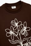Koton Kız Çocuk Şardonlu Uzun Kollu Bisiklet Yaka Baskılı Sweatshirt