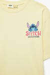 Koton Kız Çocuk Stitch Baskılı Kısa Kollu Bisiklet Yaka Pamuklu Lisanslı Tişört