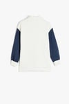 Koton Kız Çocuk Sweatshirt Dik Yaka Yarım Fermuarlı Şehir Baskılı Uzun Kollu