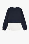 Koton Kız Çocuk Sweatshirt London Şehir Baskılı Bisiklet Yaka Gömlek Etek Ucu Detaylı Şardonlu