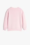 Koton Kız Çocuk Sweatshirt Slogan Baskılı Uzun Kollu Şardonlu