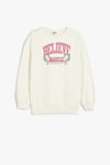 Koton Kız Çocuk Sweatshirt Unicorn Baskılı Bisiklet Yaka Uzun Kollu