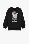Koton Kız Çocuk Sweatshirt Unicorn Baskılı Uzun Kollu Bisiklet Yaka Şardonlu